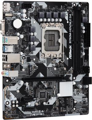 Asrock Mainboard ASROCK Intel B760 Express LGA1700 Micro-ATX Memory DDR4 Memory slots 2 2xPCI-Express 3.0 1x 1xPCI-Express 4.0 16x 2xM.2 1x15pin D-sub 1xHDMI 1xDisplayPort 2xUSB 2.0 3xUSB 3.2 1xUSB-C 1xPS/2 1xRJ45 3xAudio port B760M-HDV/M.2D4 B760M-HDV/M.2D4 | Elektrika.lv