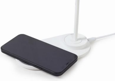 Gembird MOBILE CHARGER WRL DESK LAMP/WHT TA-WPC10-LED-01-W GEMBIRD TA-WPC10-LED-01-W | Elektrika.lv