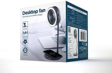 Gembird MOBILE CHARGER WRL FAN&LAMP/TA-WPC10-LEDFAN-01 GEMBIRD TA-WPC10-LEDFAN-01 | Elektrika.lv