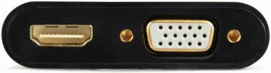 Gembird I/O ADAPTER HDMI TO HDMI/VGA/A-HDMIM-HDMIFVGAF-01 GEMBIRD A-HDMIM-HDMIFVGAF-01 | Elektrika.lv