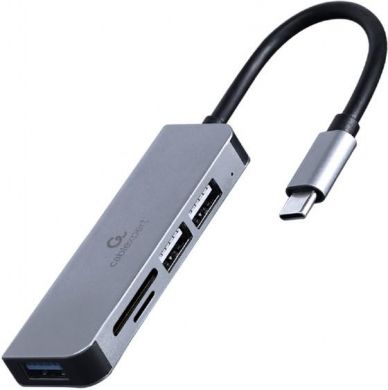 Gembird Dokstacija Vadu USB 3.2 Gen 1 (3.1 Gen 1) Type-A Sudrabs UHB-CM-CRU3P1U2P2-01 | Elektrika.lv