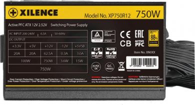 Xilence Power Supply XILENCE 750 Watts Efficiency 80 PLUS GOLD PFC Active XN335 XN335 | Elektrika.lv