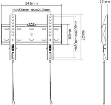 Gembird TV SET ACC WALL MOUNT 23-42"/WM-42F-01 GEMBIRD WM-42F-01 | Elektrika.lv