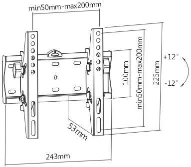 Gembird TV SET ACC WALL MOUNT 23-42"/WM-42T-02 GEMBIRD WM-42T-02 | Elektrika.lv