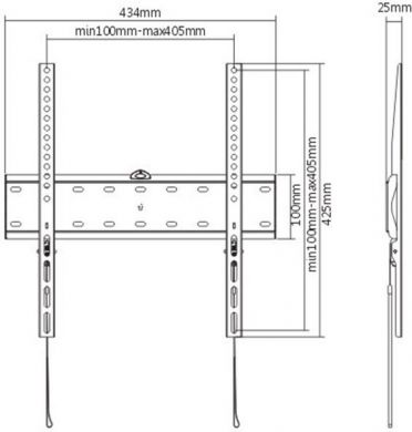 Gembird TV SET ACC WALL MOUNT 32-55"/WM-55F-02 GEMBIRD WM-55F-02 | Elektrika.lv