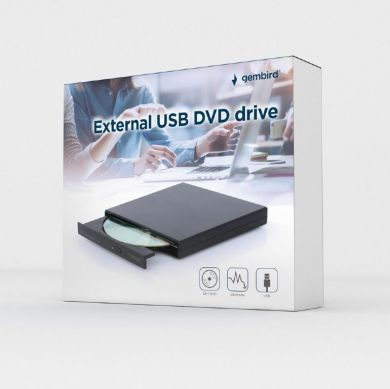 Gembird DVD RW USB2 8X EXT RTL/DVD-USB-04 GEMBIRD DVD-USB-04 | Elektrika.lv