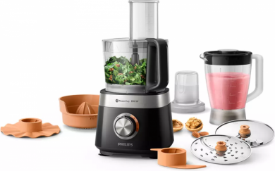 Philips Philips Compact Food processor HR7530/10 Viva Collection 850 W Bowl capacity 2.1 L Number of speeds 2 Black HR7530/10 | Elektrika.lv