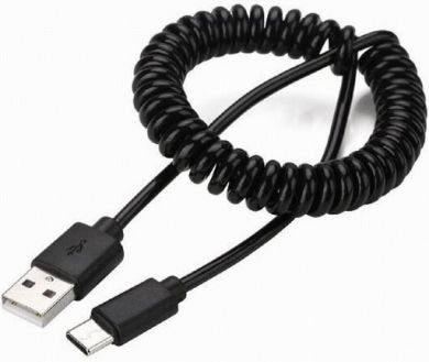 Gembird CABLE USB2 TO USB-C COILED/1.8M CC-USB2C-AMCM-6 GEMBIRD CC-USB2C-AMCM-6 | Elektrika.lv