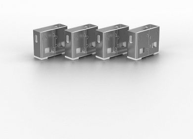 Lindy USB PORT BLOCKER 4PACK/WHITE 40454 LINDY 40454 | Elektrika.lv