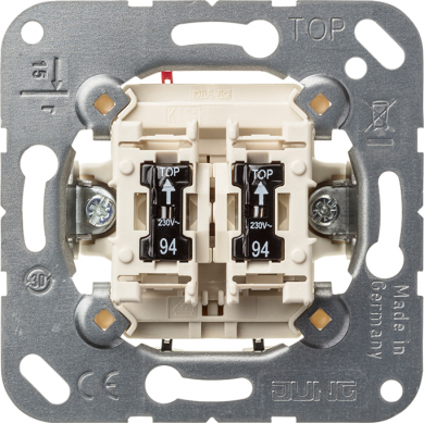 Jung Slēdzis 1+1, mehānisms ar indikācijas lampu 505U5 505U5 | Elektrika.lv