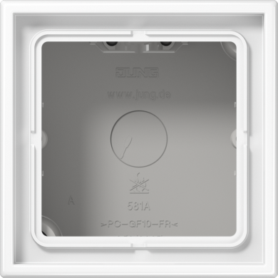 Jung Single surface mounting box, white LS581AWW LS581AWW | Elektrika.lv