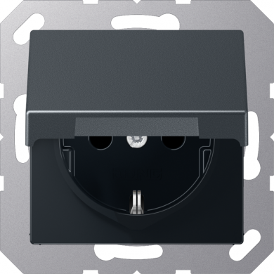 Jung Socket outlet with lid, antracit A500 A1520BFKLANM | Elektrika.lv