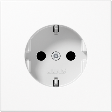 Jung Socket outlet 16A/250V, grounded, with child protection, screwless, white, LS LS1520KIWW | Elektrika.lv
