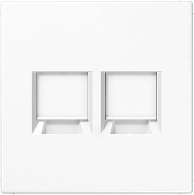 Jung Centre plate 2x modular jack, white, LS LS1969-2WEWW | Elektrika.lv