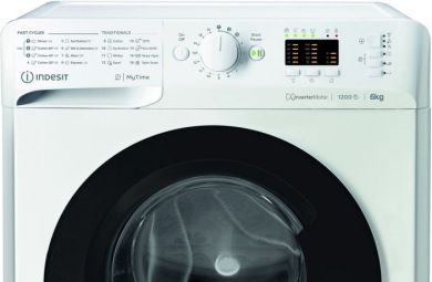 Indesit INDESIT | Washing machine | MTWSA 61294 WK EE | Energy efficiency class C | Front loading | Washing capacity 6 kg | 1151 RPM | Depth 42.5 cm | Width 59.5 cm | Display | Big Digit | White MTWSA 61294 WK EE