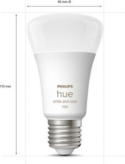 Philips Умные лампочки 2 шт LED E27, HueWCA 9W A60 EU, 1055Lm, 806lm 929002468810 | Elektrika.lv
