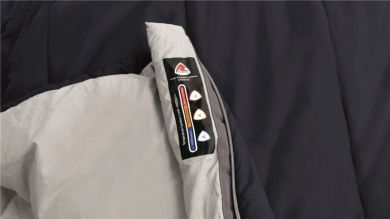 Robens Robens | Moraine I "R" | Sleeping Bag | 220 x 80 x 52 cm | 2 way open - YKK Auto lock, L-shape | Navy 250235
