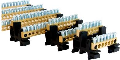 Morek MSET52 = 2xBB52 Brass bar 52x16mm2 +BB0 DIN rail adapter MAD2052B21 | Elektrika.lv