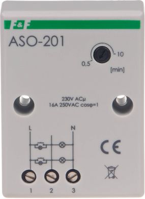 F&F ASO201 Aut.slēd. kāpņu telpāmU n=230V,I=16A,screw term. ASO-201 | Elektrika.lv