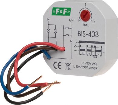 F&F Relejs BIS-403 230VAC ar laika slēdzi BIS-403 230V | Elektrika.lv