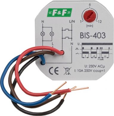 F&F Relejs BIS-403 230VAC ar laika slēdzi BIS-403 230V | Elektrika.lv