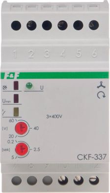 F&F Индикатор чередования и обрыва фазы, 3 фазы, 3x400V, 10A CKF-337 | Elektrika.lv
