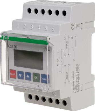 F&F Pulse counter CLI-01, 8A, 1xNO/NC, 24÷264 V AC/DC CLI-01 | Elektrika.lv