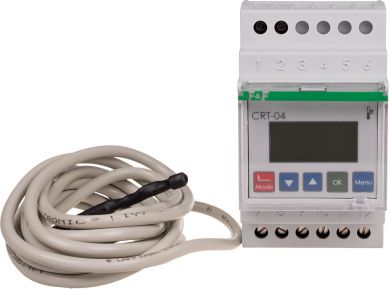 F&F CRT-04 Thermostat 0-60°C with probe, 3 mod. CRT-04 | Elektrika.lv