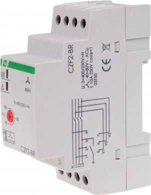 F&F Three phase monitor with checking state of concactor conctacts,  1NO, I=10A 165-180V, 2 modules CZF2-BR | Elektrika.lv