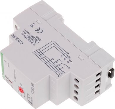 F&F Three phase monitor with checking state of concactor conctacts,  1NO, I=10A 165-180V, 2 modules CZF2-BR | Elektrika.lv