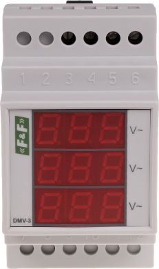 F&F Sprieguma indikators, 1 fāze, 10÷480 V AC., paneļa, DMV-3 DMV-3 | Elektrika.lv
