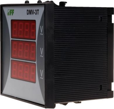 F&F DMV-3T power voltage indicator 3X12-400V  96x96x92 mm. DMV-3T | Elektrika.lv