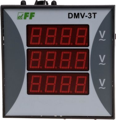 F&F DMV-3T индикатор мощности, напряжения 3X12-400V  96x96x92 mm. DMV-3T | Elektrika.lv