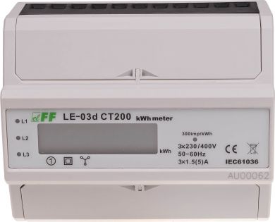 F&F Elektroenerģijas skaitītājs LE-03 CT-200 LE-03 CT-200 | Elektrika.lv