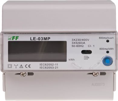 F&F Счетчик электроэнергии, 3-х фазный, MODBUS RTU RS-485, 3x400V, LE-03MP LE-03MP | Elektrika.lv