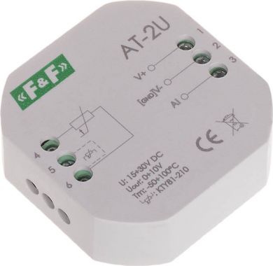 F&F Analog temperature transducer, RT/RT2, 0÷10 V, KTY81-210, MAX-AT-2U MAX-AT-2U | Elektrika.lv