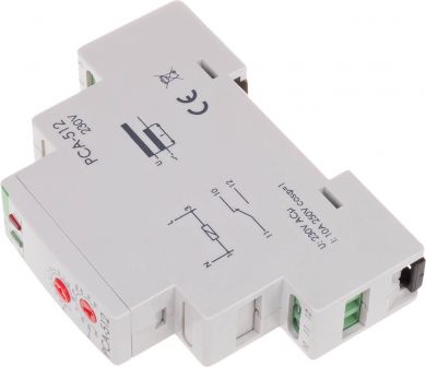 F&F Time relay, 10A, 1xNO/NC, 230 V AC, 0,1s÷57 PCA-512 | Elektrika.lv