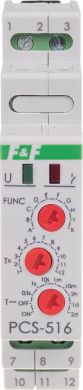 F&F Timing relay PCS-516 UNI 1C/O, I=8A 1 module PCS-516UNI | Elektrika.lv