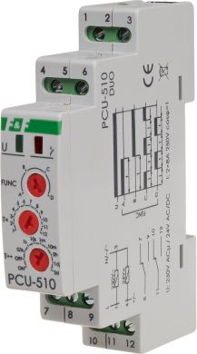 F&F Timing relays 2NO/NC U=24/230V AC/DC, I=8A PCU-510DUO | Elektrika.lv