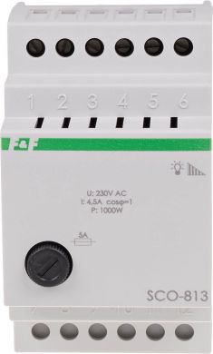 F&F Lighting dimmer, DIN, 230VAC, 4.5A, 1000W SCO-813 | Elektrika.lv