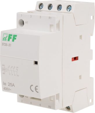 F&F ST25-31 Moduļu kontaktors In=25A 3NO+1NC Uk=230VAC ST25-31 | Elektrika.lv