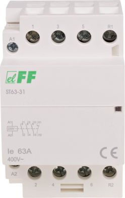 F&F ST63-31 Moduļu kontaktors In=63A 3NO+1NC Uk=230VAC ST63-31 | Elektrika.lv