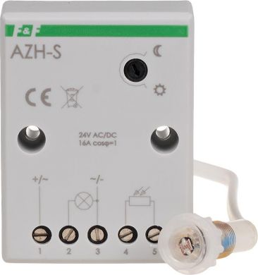 F&F Light dependent relay 24 V AC/DC, 16A, -10÷10%, AZH-S-24 AZH-S-24V | Elektrika.lv