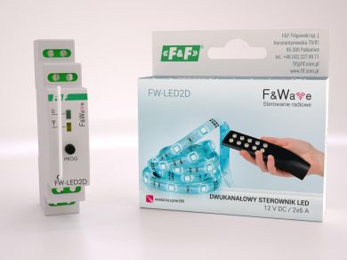 F&F Divu kanālu 12 V līdzstrāvas LED regulators F&Wave radio control FW-LED2D | Elektrika.lv