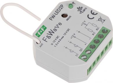 F&F Двухканальный LED контроллер 12 V DC F&Wave FW-LED2P | Elektrika.lv