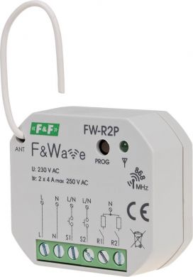 F&F FW-R2P Bistabilais dubultrelej uzstādīšana kārbā, 85÷265 V F&Wave FW-R2P | Elektrika.lv
