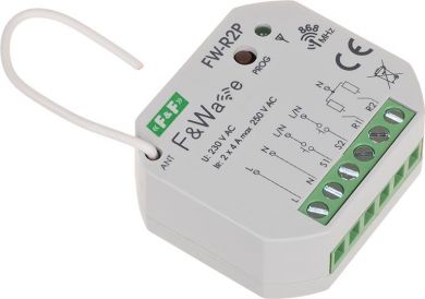 F&F Dual bistable relay to a Ø60 flush-mounted box - receiver, F&Wave radio control FW-R2P | Elektrika.lv