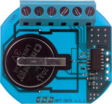 F&F 5-button transmitter to a Ø60 flush-mounted box, F&Wave radio control FW-RC5 | Elektrika.lv