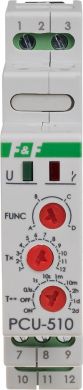 F&F Time relay, 2xNO/NC, 12VAC/DC, 0,1s÷576h, 2x8A, PCU-510-12V PCU-510-12V | Elektrika.lv