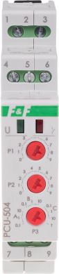 F&F Timing relay, 12÷264 V AC/DC, 2x4A, 2xNO/NC, PCU-504UNI PCU-504UNI | Elektrika.lv
